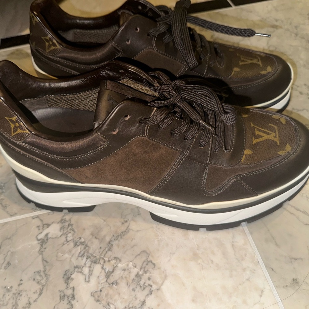 NEW- Louis  Vuitton Monogrammed Running Shoes- 7.5 men’s size 9 women’s.